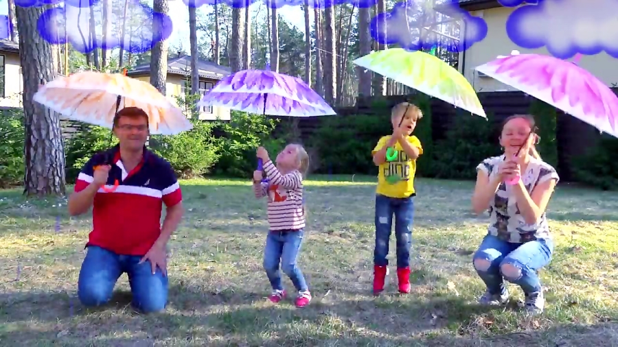 ماجراهای دیانا و روما - ترانه باران باران با بابایی و مامانی